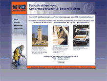 Tablet Screenshot of mb-sandstrahlen.de